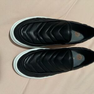 JSlides Quilted black Slip On Size 10